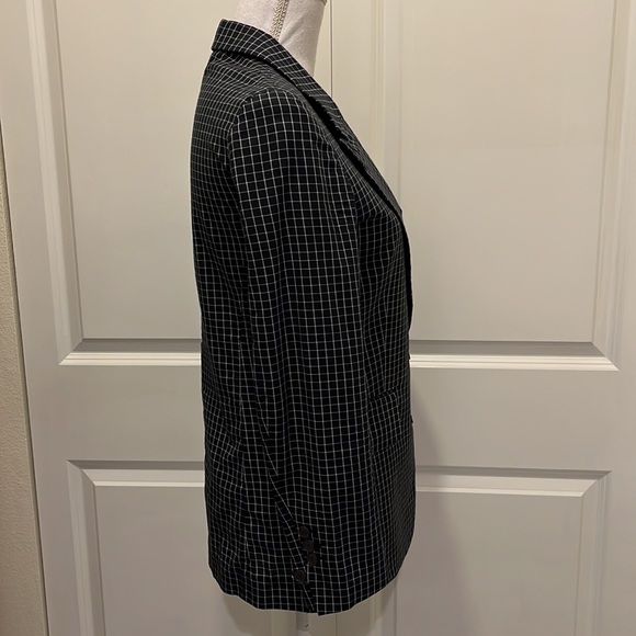 Golden Goose Deluxe Brand Blazer in Black & White Windowpane Print - Picture 5 of 8